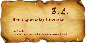 Brestyenszky Levente névjegykártya