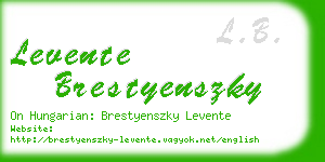 levente brestyenszky business card